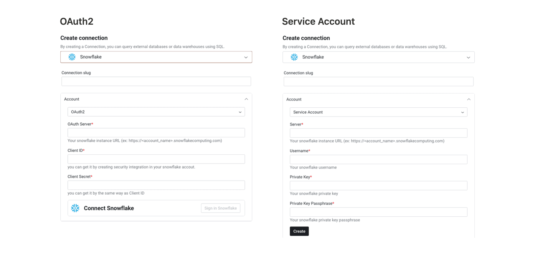 Connection Options